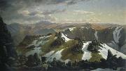 Eugene Guerard north east view from the northern top of mount kosciuszko oil on canvas